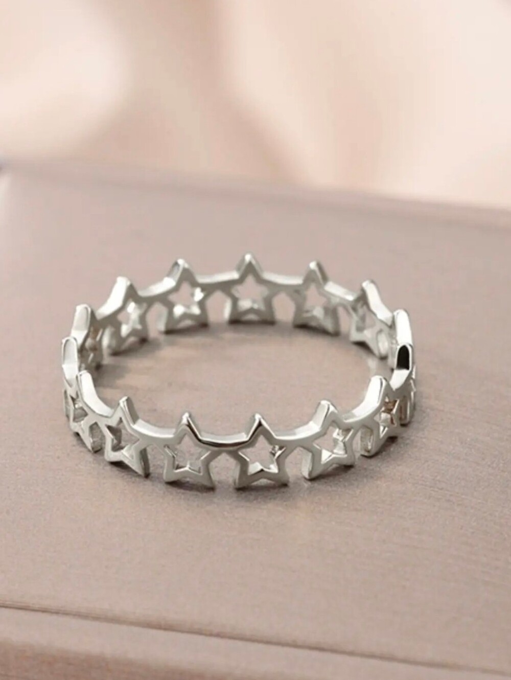 $8 Each Or Bundle 5/$20 Sterling Silver Star Cutout Adjustable Band Ring